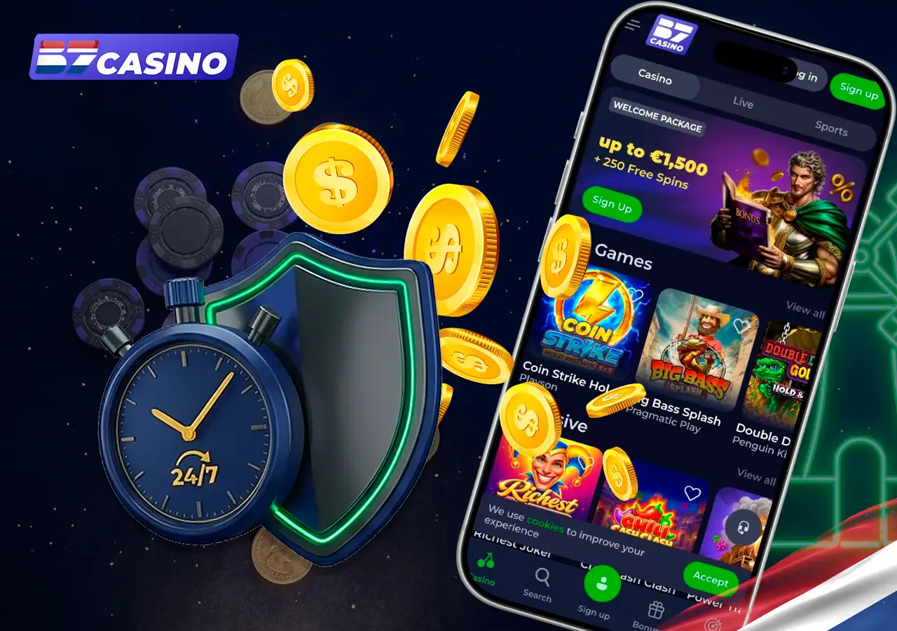 Veilige B7 Casino betalingen en snelle uitbetalingstijd in Nederland.